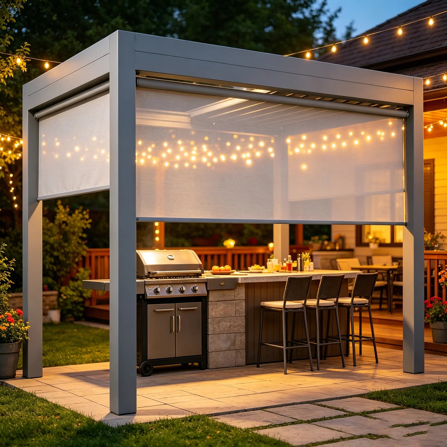 Bioclimatic Pergola with LED Lights