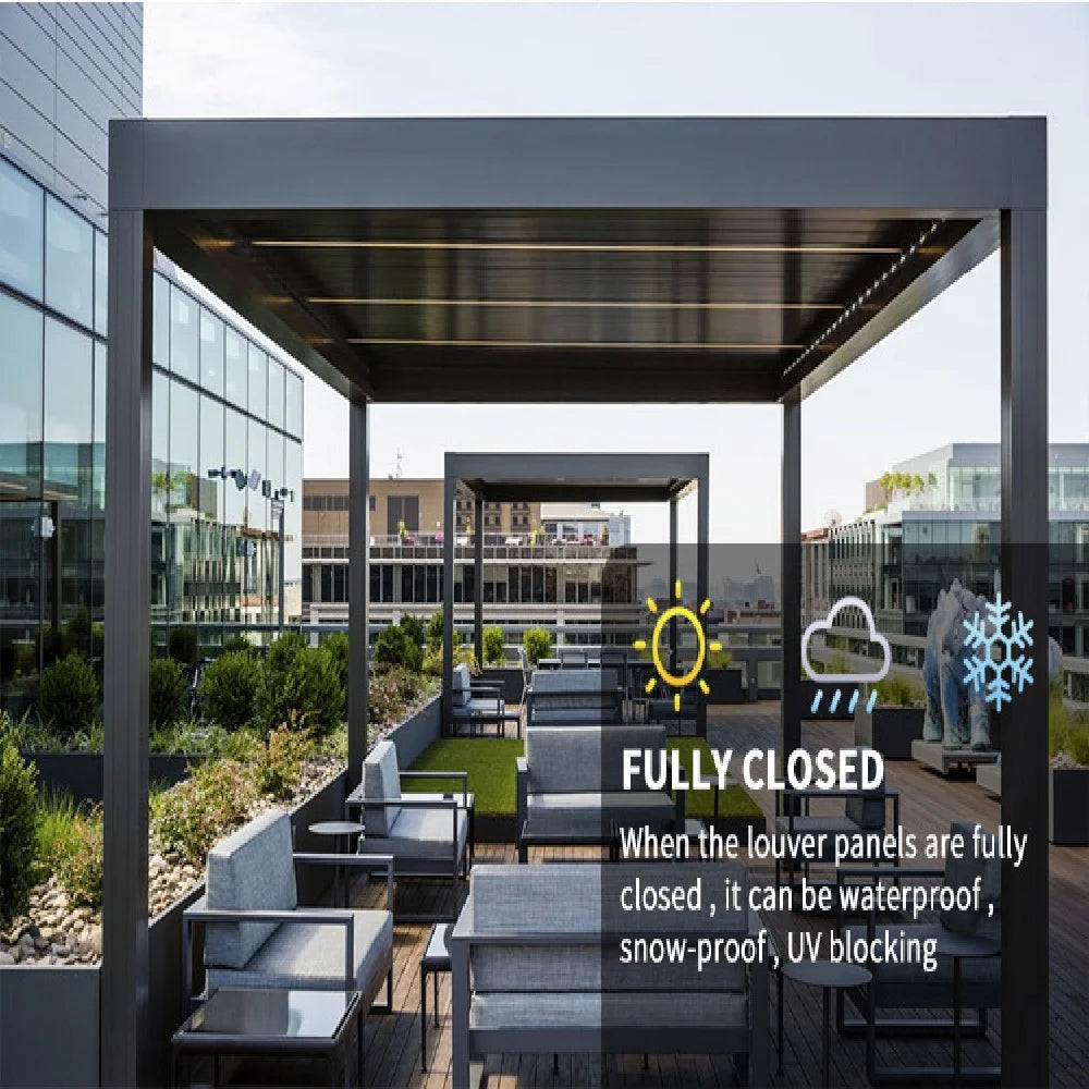 Motorized Aluminum Louvered Pergola