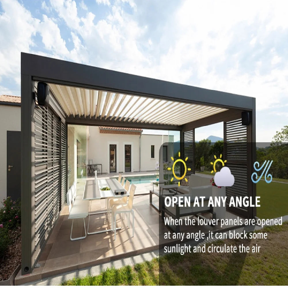 Motorized Aluminum Louvered Pergola