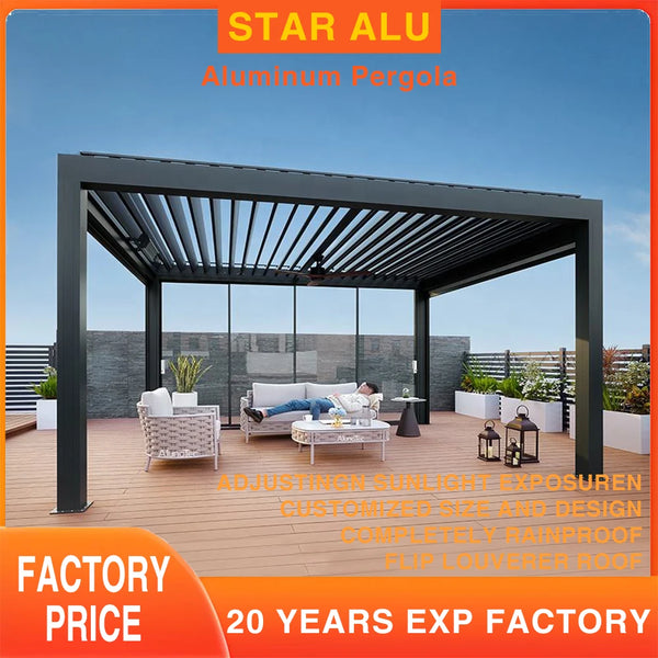 Motorized Aluminum Louvered Pergola