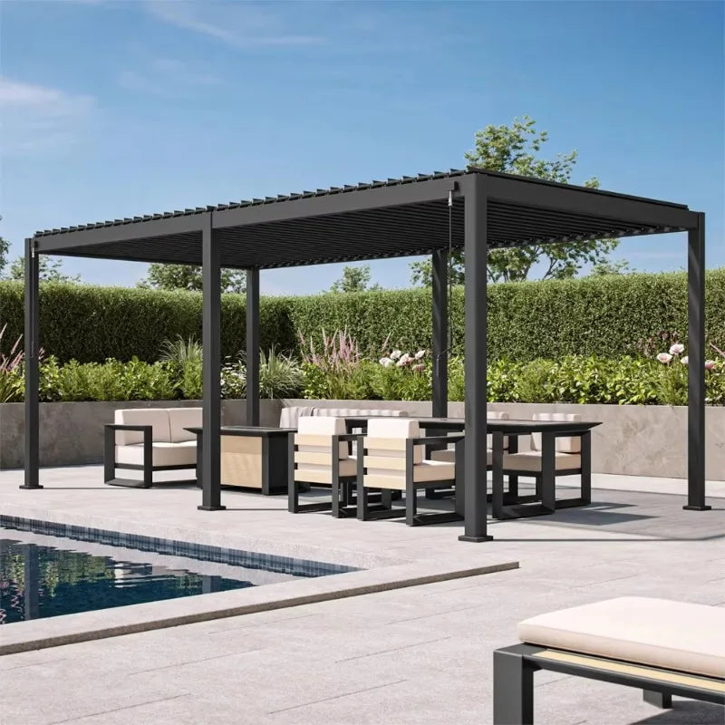 Modern Aluminum Pergola Hardtop Gazebo