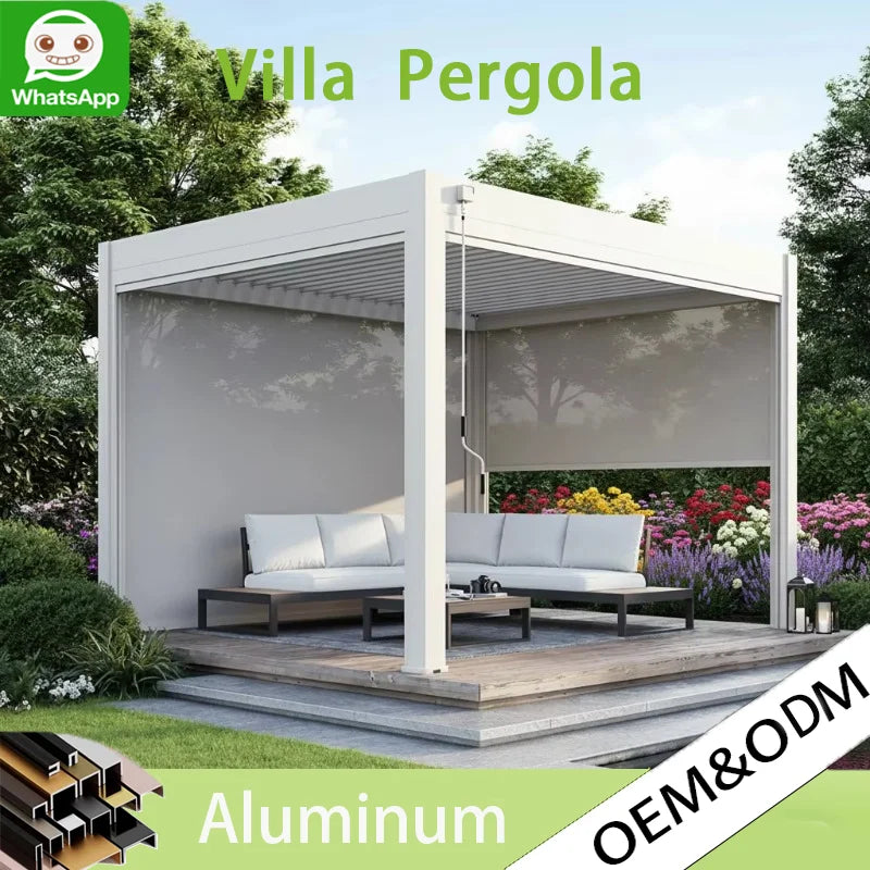 Modern Aluminum Pergola Hardtop Gazebo