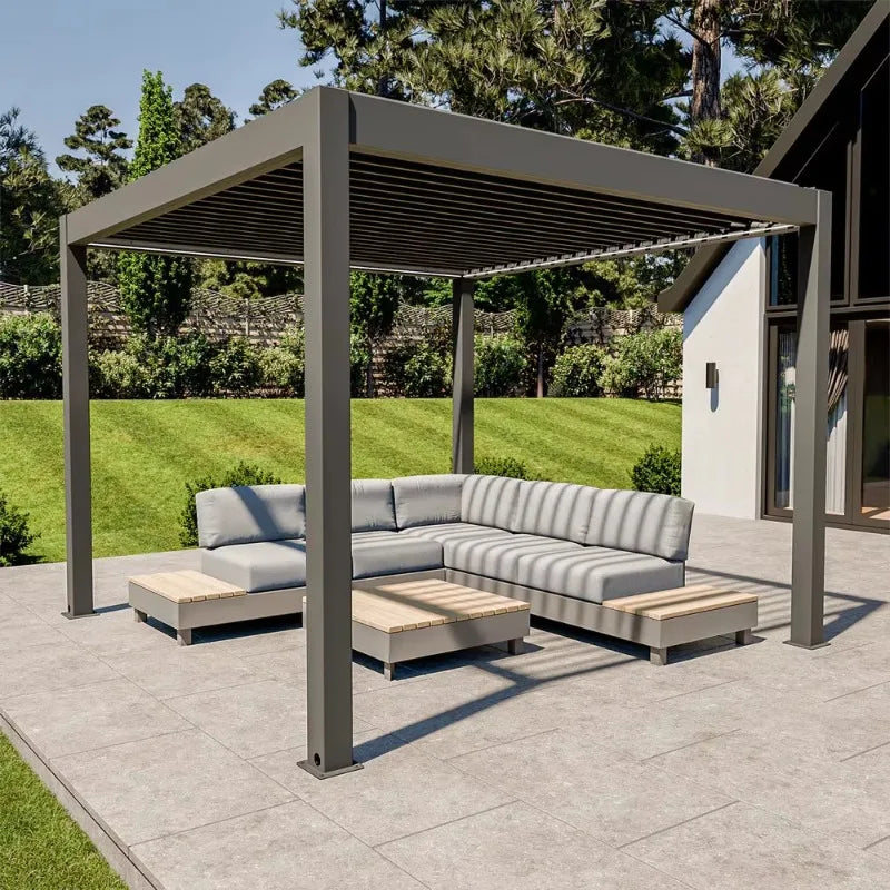 Modern Aluminum Pergola Hardtop Gazebo
