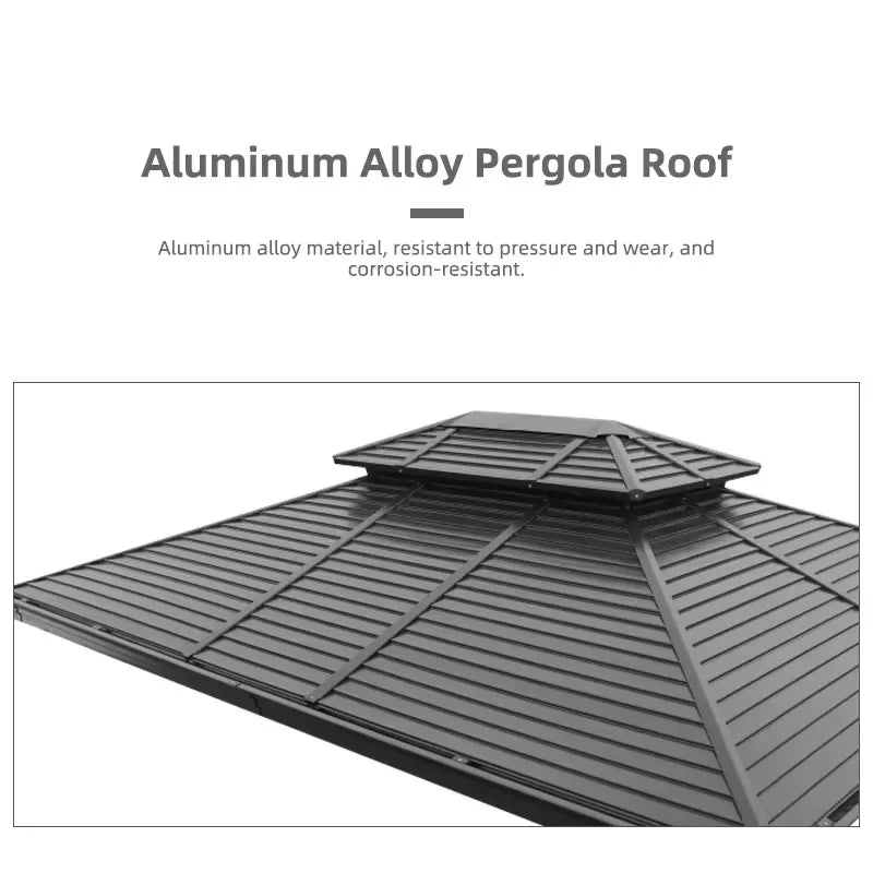 OneAlu Retractable Aluminum Patio Gazebo