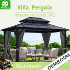 OneAlu Retractable Aluminum Patio Gazebo