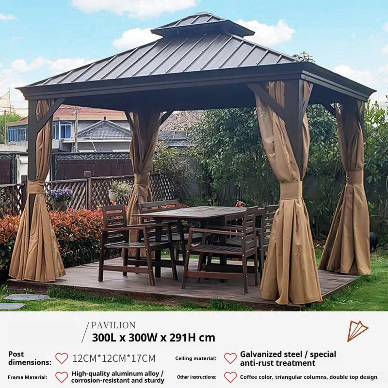 OneAlu Retractable Aluminum Patio Gazebo