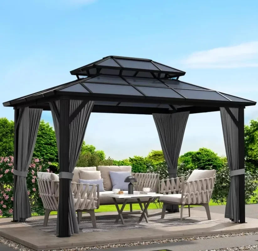 OneAlu Retractable Aluminum Patio Gazebo