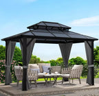 OneAlu Retractable Aluminum Patio Gazebo