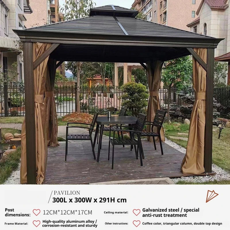 OneAlu Retractable Aluminum Patio Gazebo