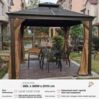 OneAlu Retractable Aluminum Patio Gazebo