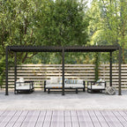 Charcoal Adjustable Louvered Pergola Gazebo