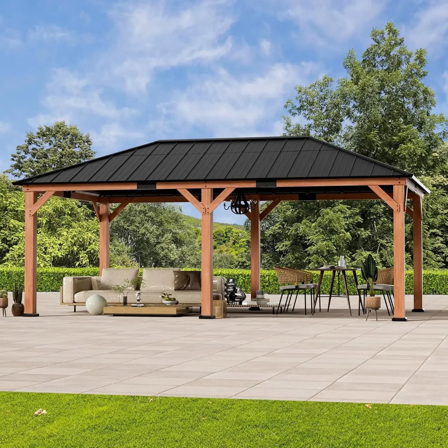 Tranquil Grove Wood Gazebo