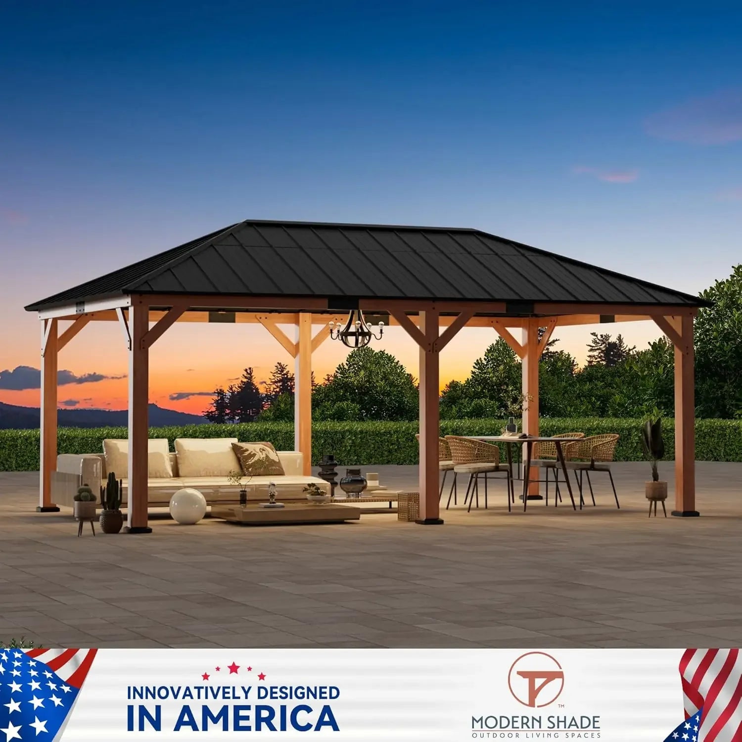 Tranquil Grove Wood Gazebo