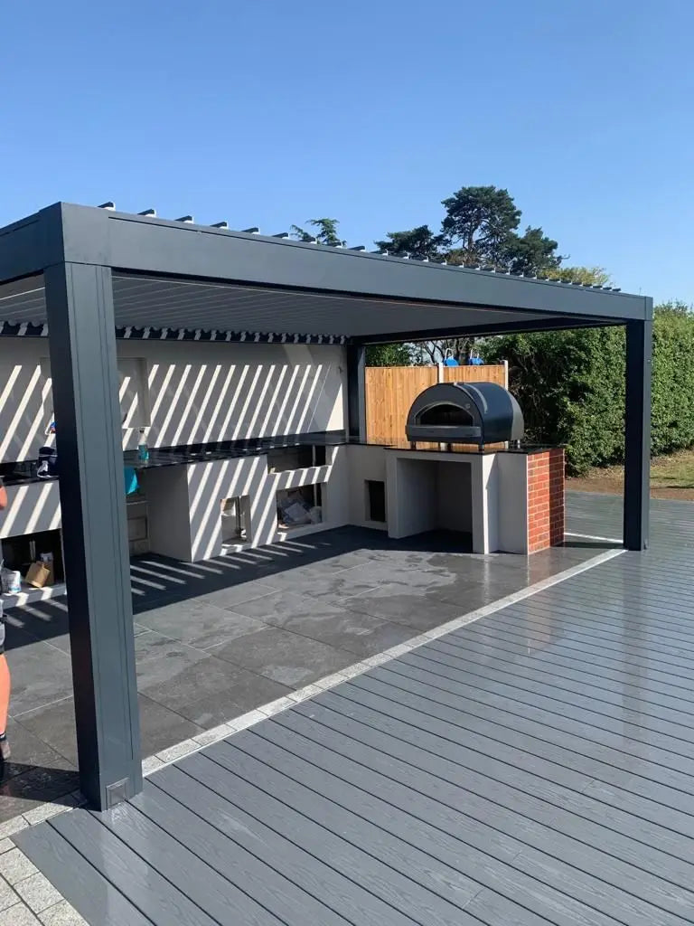 Louvered Aluminum Pergola Pool Shade