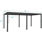 Charcoal Adjustable Louvered Pergola Gazebo