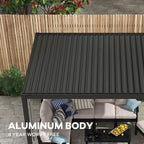 Charcoal Adjustable Louvered Pergola Gazebo